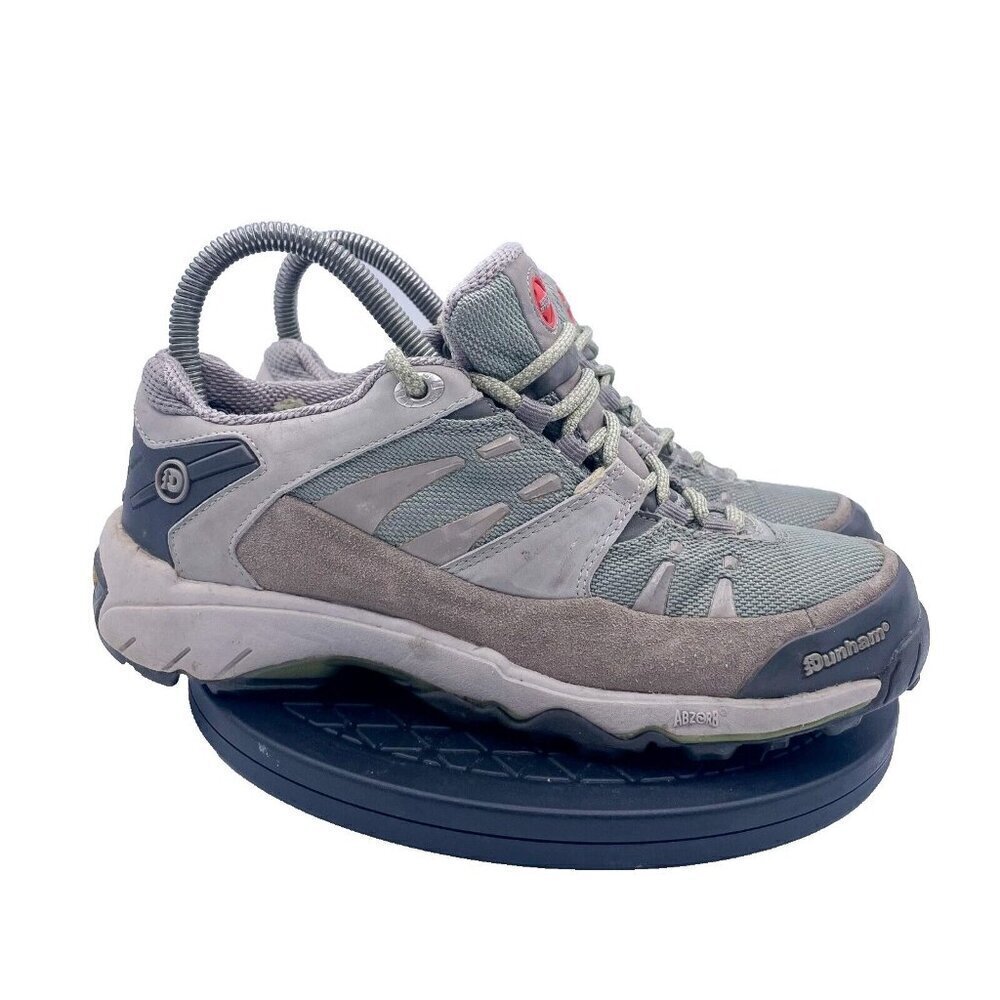 Dunham Women Hiking Boots size 7 2A WOW623GN green Gray Suede vibram sole